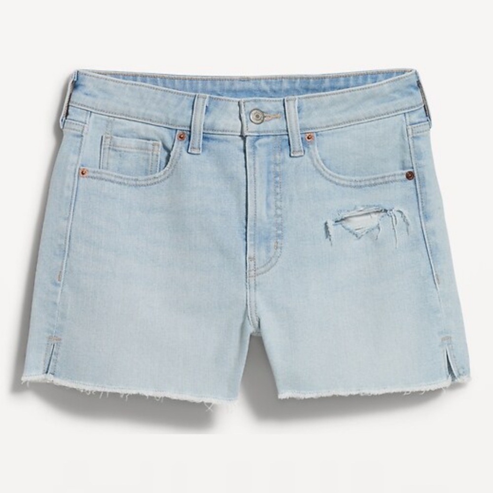 Old Navy OG Straight High Rise Denim Jean Shorts Womens Sz 18 Blue NEW NWT‎ 2023